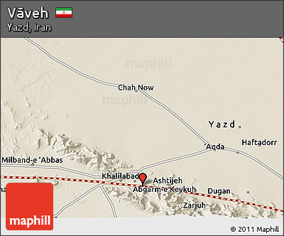 Shaded Relief 3D Map of Vāveh