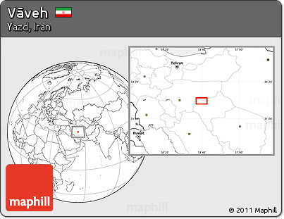 Blank Location Map of Vāveh