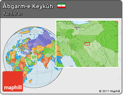 Political Location Map of Ābgarm-e Keykūh