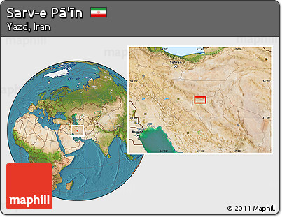 Satellite Location Map of Sarv-e Pā'īn