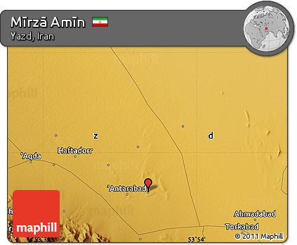 Physical Map of Mīrzā Amīn