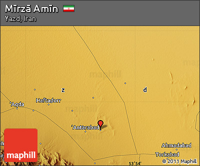 Physical Map of Mīrzā Amīn