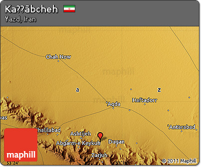 Physical Map of Kaẕẕābcheh