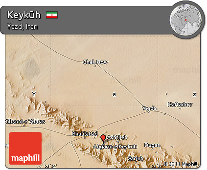 Satellite Map of Keykūh