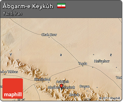 Satellite Map of Ābgarm-e Keykūh