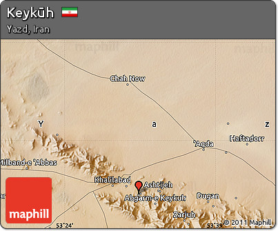 Satellite Map of Keykūh