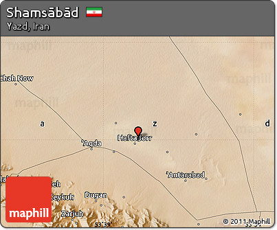 Satellite Map of Shamsābād