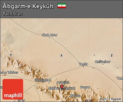 Satellite Map of Ābgarm-e Keykūh