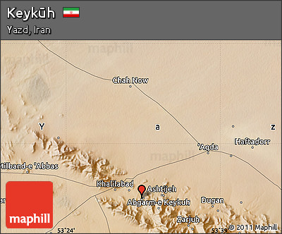 Satellite Map of Keykūh