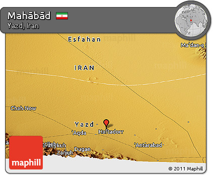 Physical Panoramic Map of Mahābād