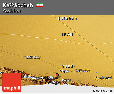 Physical Panoramic Map of Kaẕẕābcheh