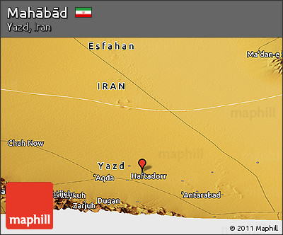 Physical Panoramic Map of Mahābād