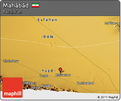 Physical Panoramic Map of Mahābād