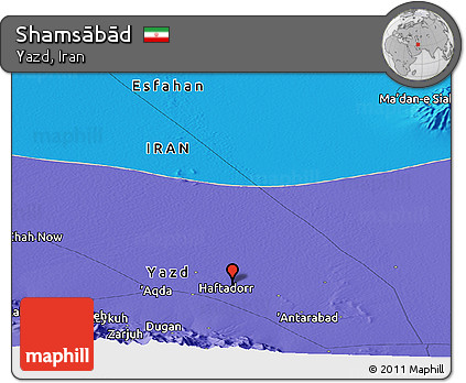 Political Panoramic Map of Shamsābād