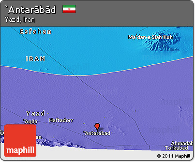 Political Panoramic Map of `Antarābād