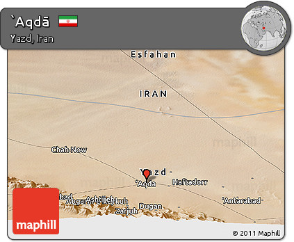 Satellite Panoramic Map of `Aqdā