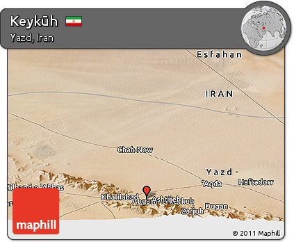 Satellite Panoramic Map of Keykūh