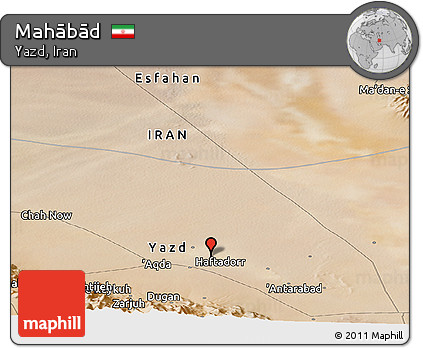 Satellite Panoramic Map of Mahābād