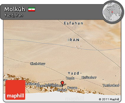 Satellite Panoramic Map of Molkūh