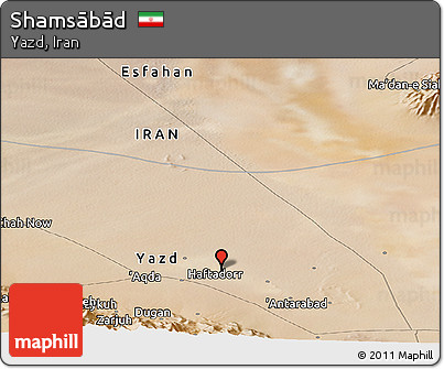 Satellite Panoramic Map of Shamsābād