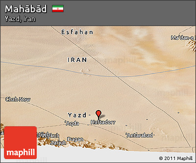 Satellite Panoramic Map of Mahābād