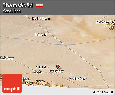 Satellite Panoramic Map of Shamsābād