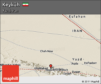 Shaded Relief Panoramic Map of Keykūh