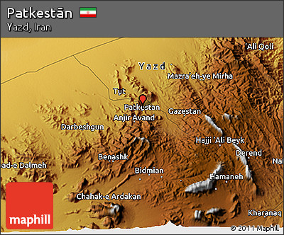 Physical 3D Map of Patkestān