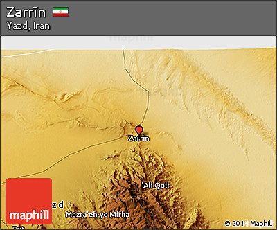 Physical 3D Map of Zarrīn