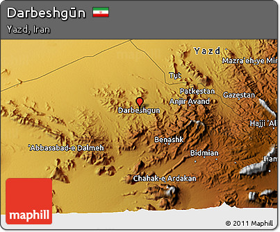 Physical 3D Map of Darbeshgūn