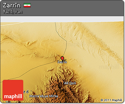 Physical 3D Map of Zarrīn