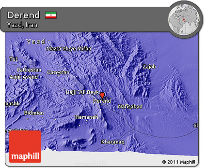 Political 3D Map of Derend