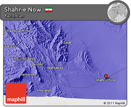 Political 3D Map of Shahr-e Now