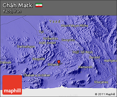 Political 3D Map of Chāh Matk