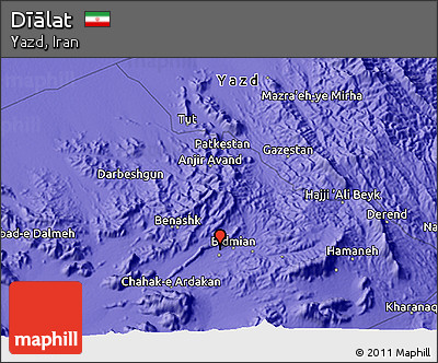 Political 3D Map of Dīālat