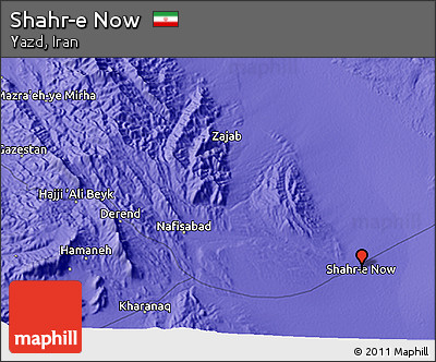 Political 3D Map of Shahr-e Now
