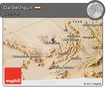 Satellite 3D Map of Darbeshgūn