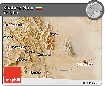 Satellite 3D Map of Shahr-e Now