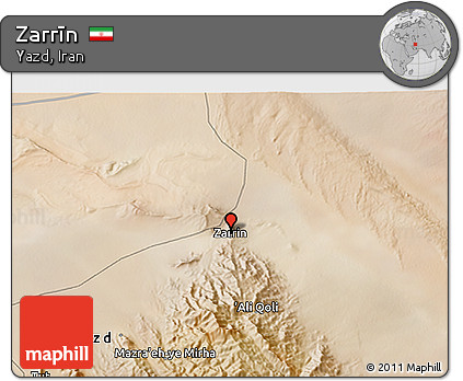 Satellite 3D Map of Zarrīn