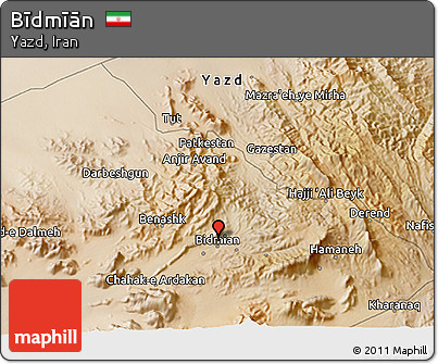 Satellite 3D Map of Bīdmīān