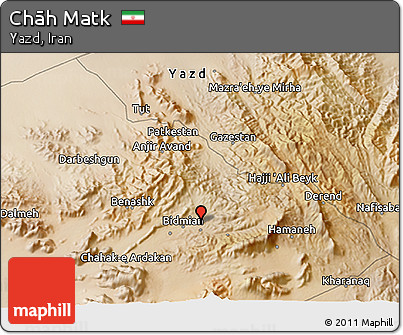 Satellite 3D Map of Chāh Matk