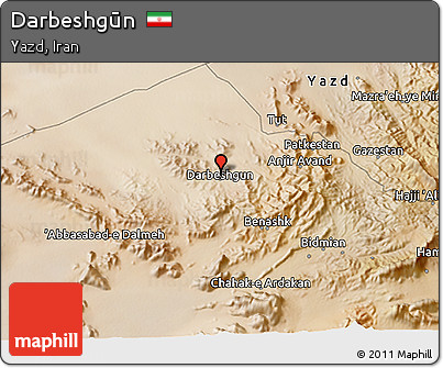 Satellite 3D Map of Darbeshgūn