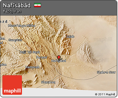 Satellite 3D Map of Nafīsābād