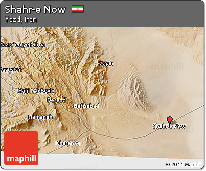 Satellite 3D Map of Shahr-e Now