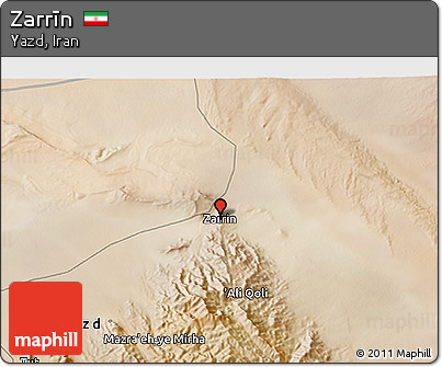Satellite 3D Map of Zarrīn
