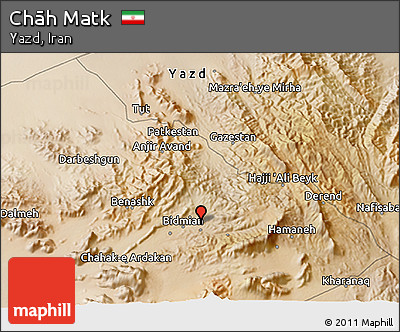 Satellite 3D Map of Chāh Matk