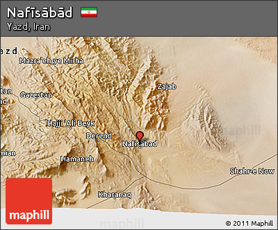 Satellite 3D Map of Nafīsābād