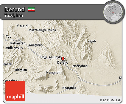 Shaded Relief 3D Map of Derend