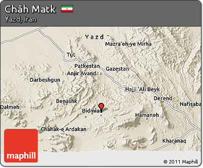 Shaded Relief 3D Map of Chāh Matk