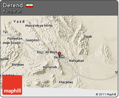 Shaded Relief 3D Map of Derend